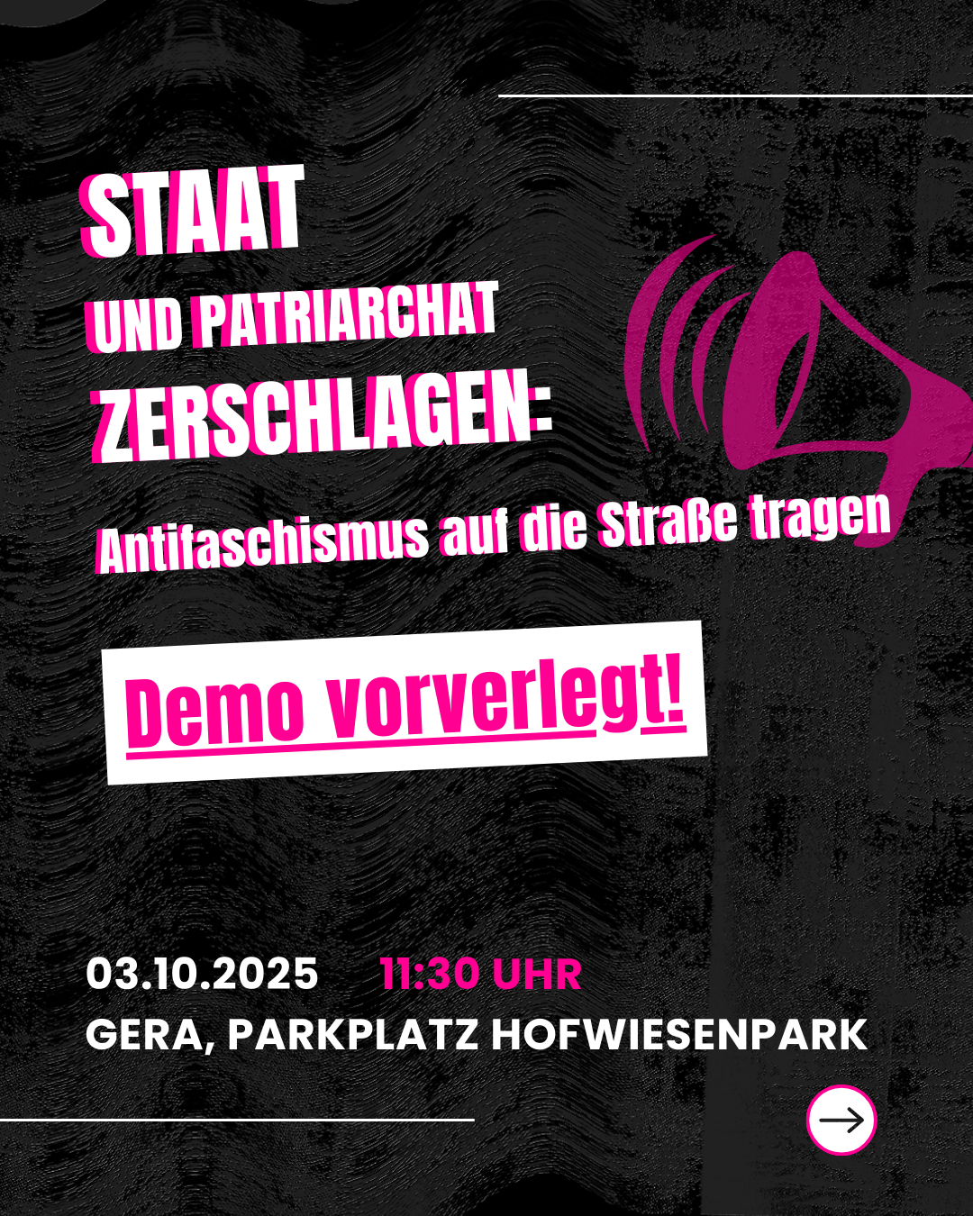 03.10.2025: Demo vorverlegt!